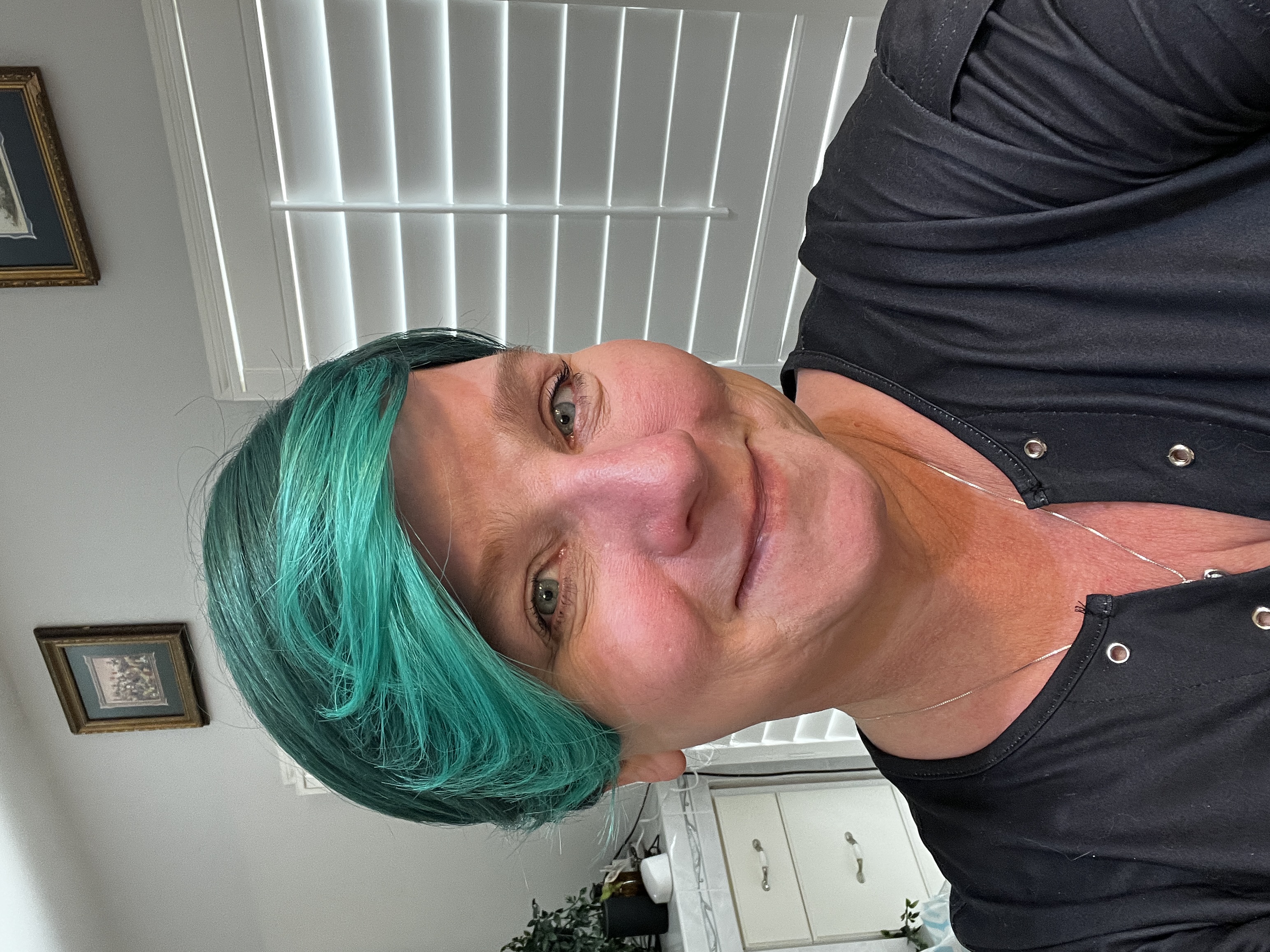 Green Ombre Pixie Front